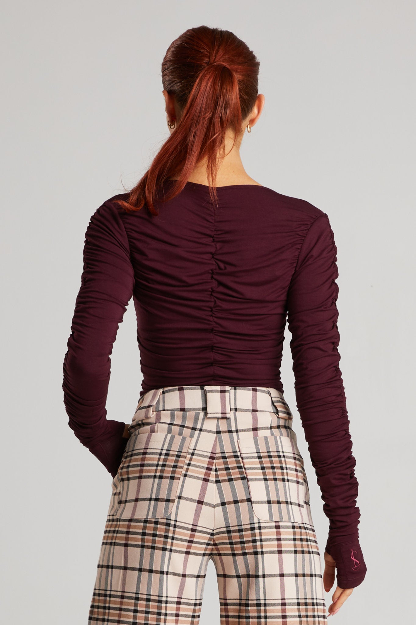 Viva Scoop Ruched Top (Blackberry)